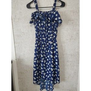 Girls Lily Bleu Daisy Print Strap Dress Ruffles 16